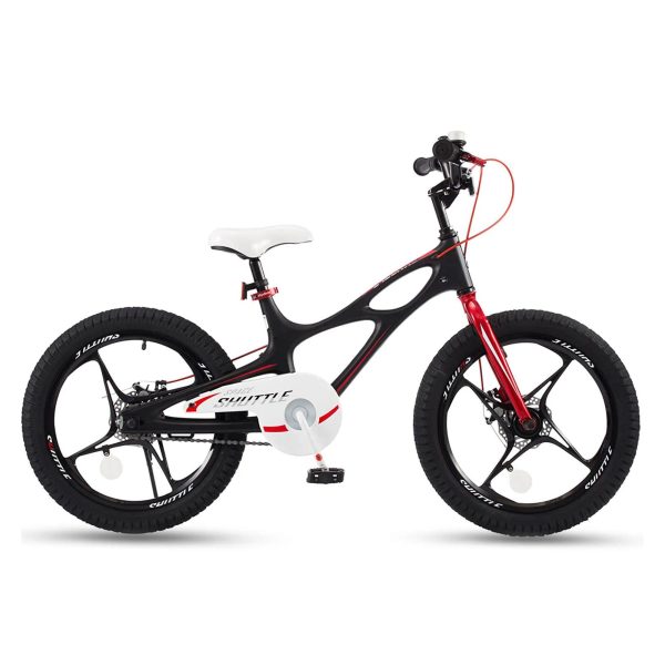 18 Magnesium Alloy Kids Bicycle w/2 Disc Brakes, Black