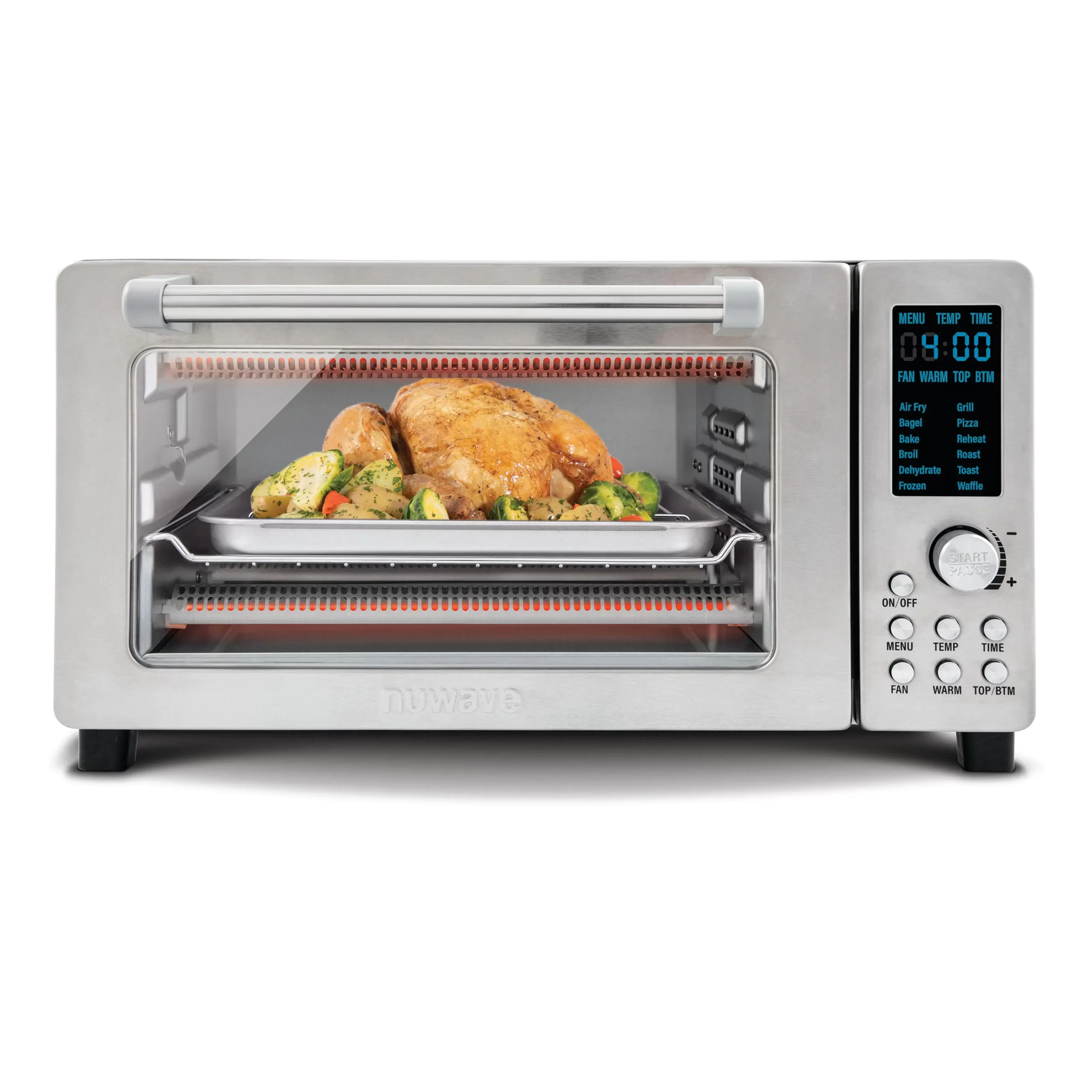 20831 1800-Watt Stainless Steel Air Fryer Toaster Oven with 12-Presets