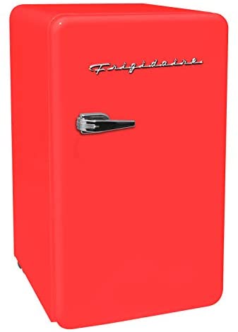 FRIGIDAIRE EFR372-BLACK 3.2 Cu Ft Black Retro Compact Rounded Corner Premium Mini Fridge