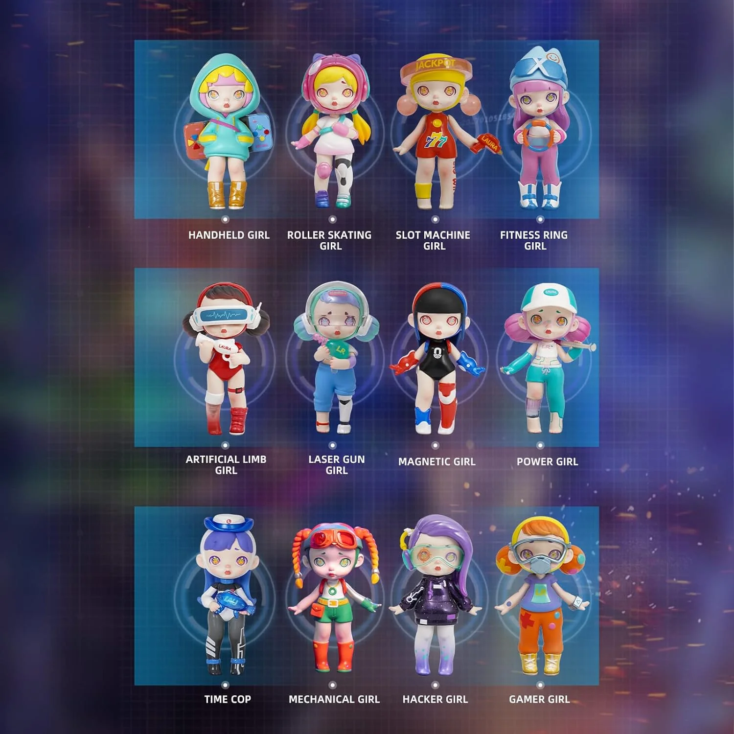 2025 12-Pack Blind Box, Fashion Trendsetters Series Cute Blind Box Action Figures Popular Collectible Toys Birthday Halloween Christmas Gifts