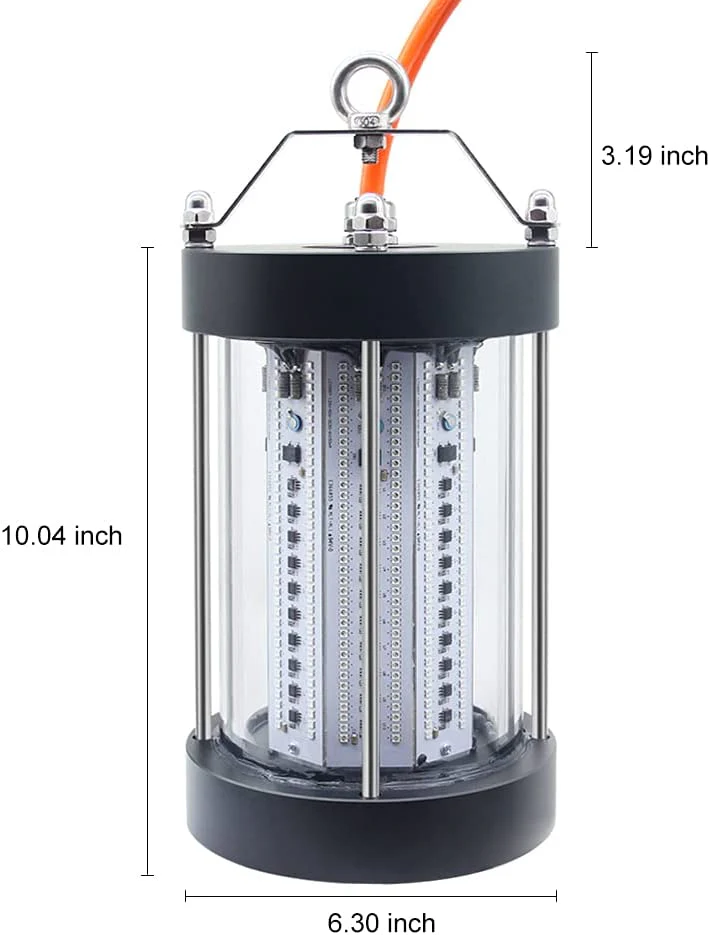 NS 500W LED Underwater Fishing Light 35,000 Lumen Night Fish Attracting Light IP68 Waterproof AC110V