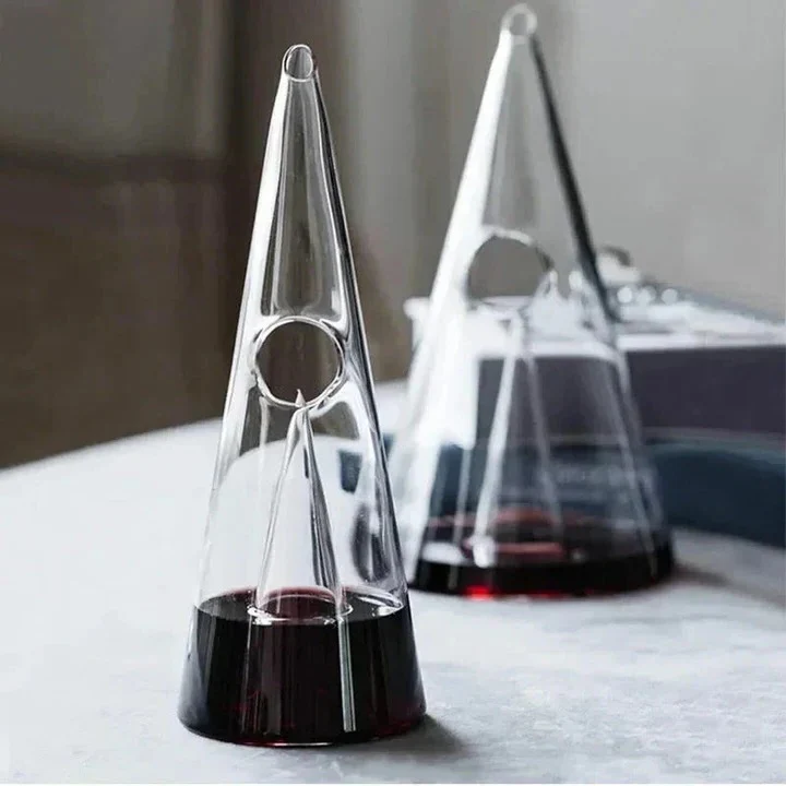 Double Pyramid Waterfall Decanter