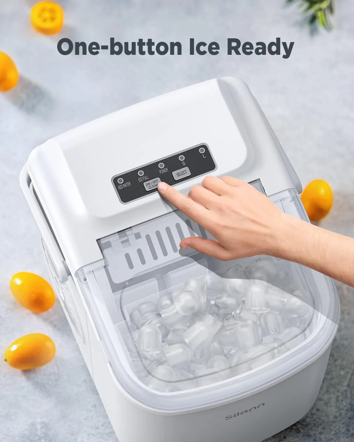 Nugget Ice Maker Countertop Pebble Ice Maker with Soft Chewable Ice
