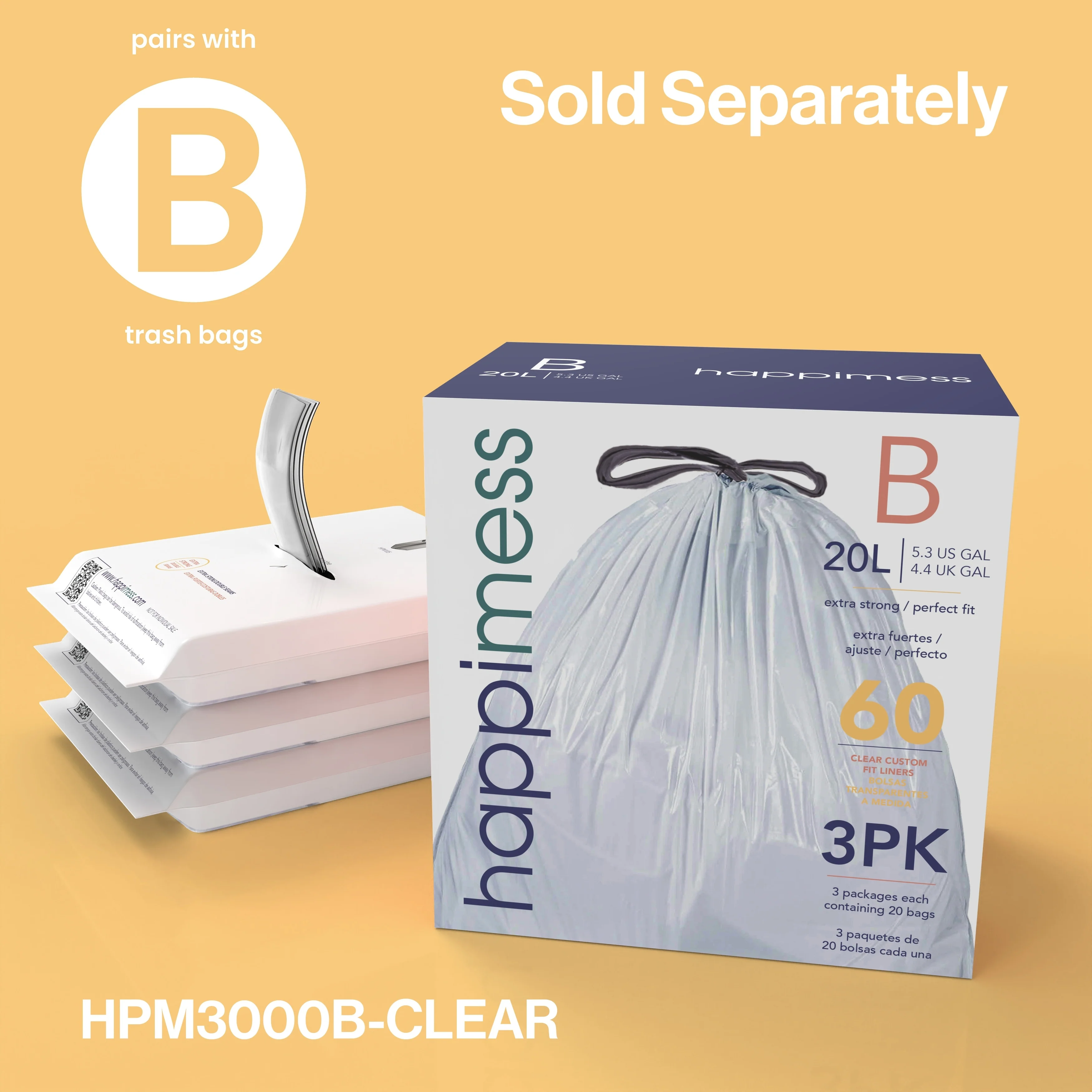 happimess 10.6-Gallon Double Bucket Trash Can with Soft Close Lid