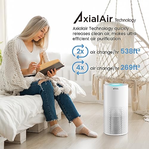 Afloia Air Purifiers for Home Large Room Up to 1076 Ft², H13 True HEPA Air Purifiers for Bedroom