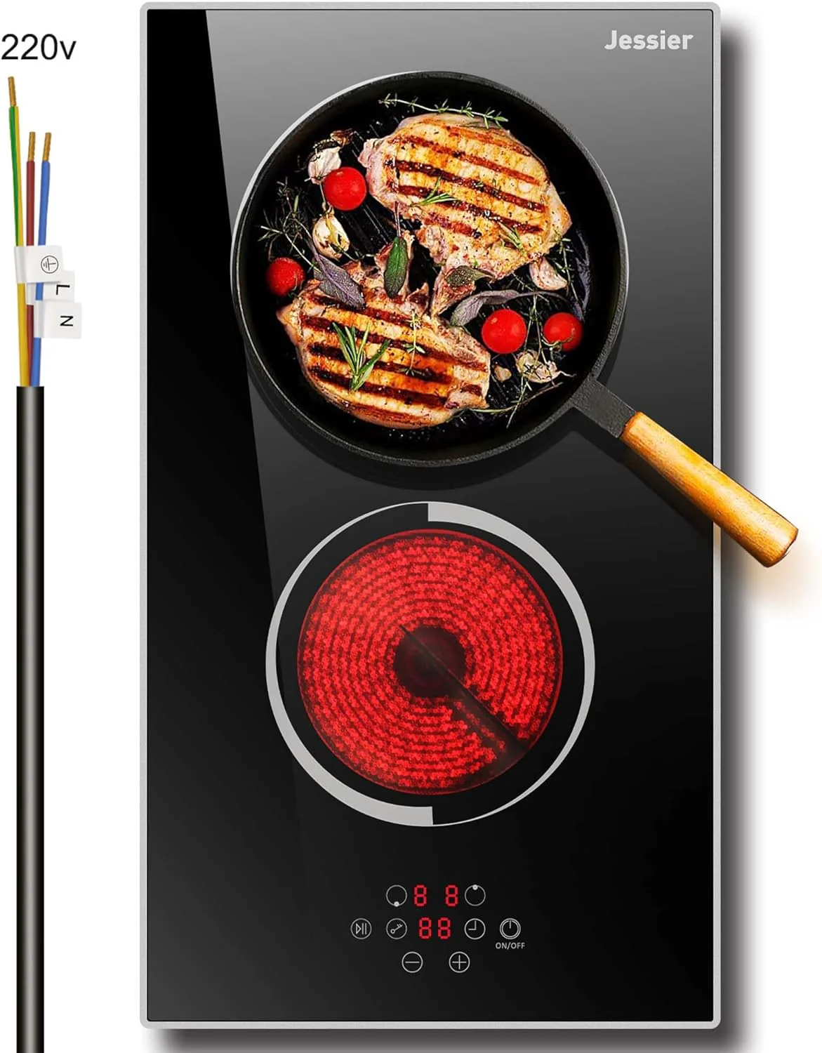 Electric Cooktop 30 Inch - 5 Burners Built-in Ceramic Cooktop, 30