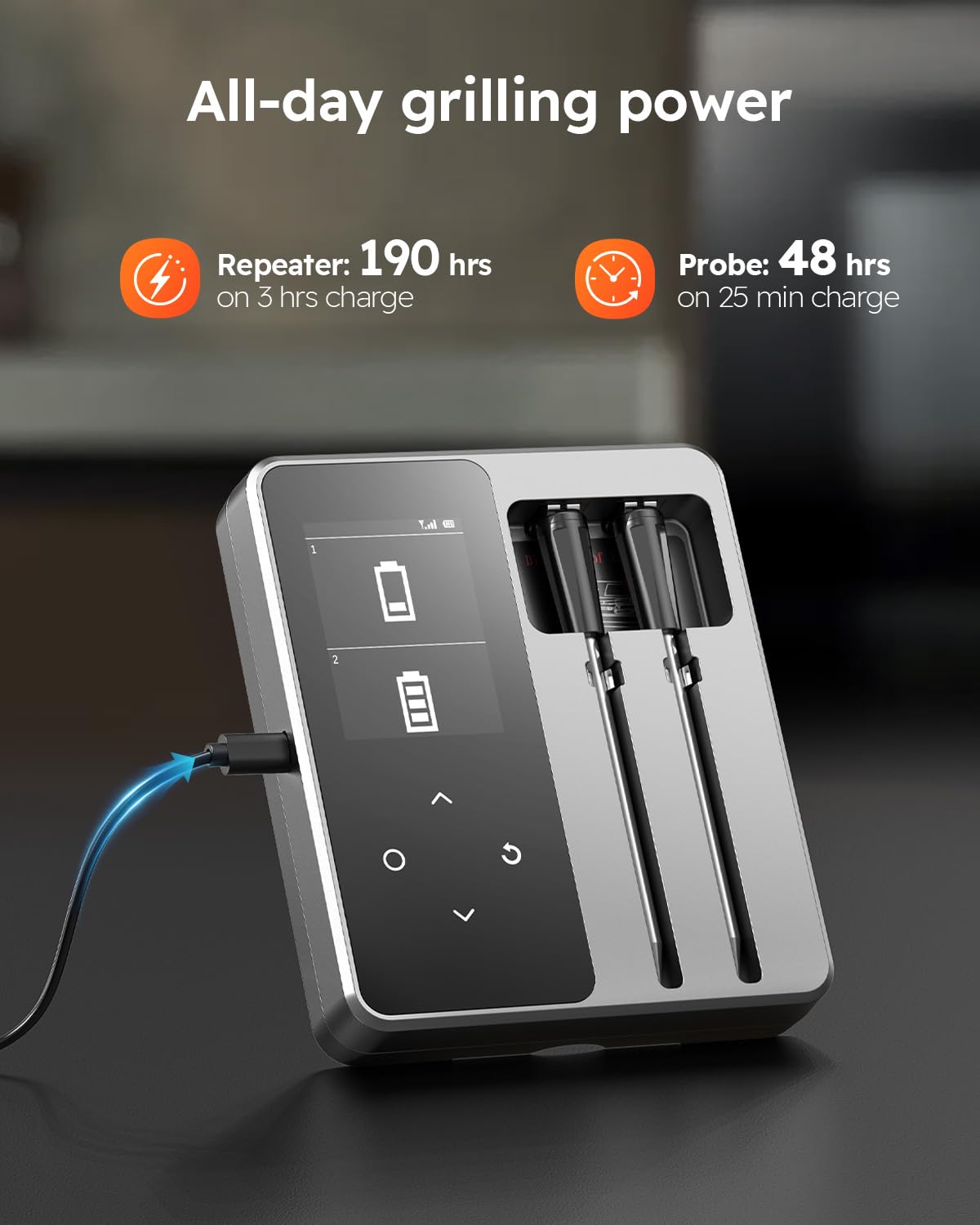 AYMDKI Wireless Meat Thermometer with App Control