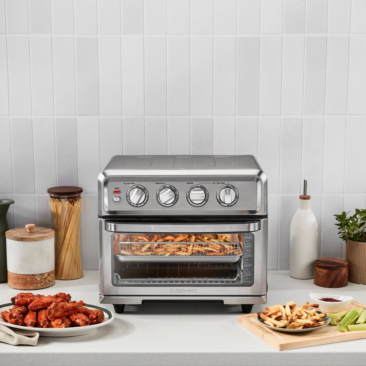 Cuisinart – 0.6 Cu. Ft. Air Fryer Toaster Oven with Grill – Stainless Steel