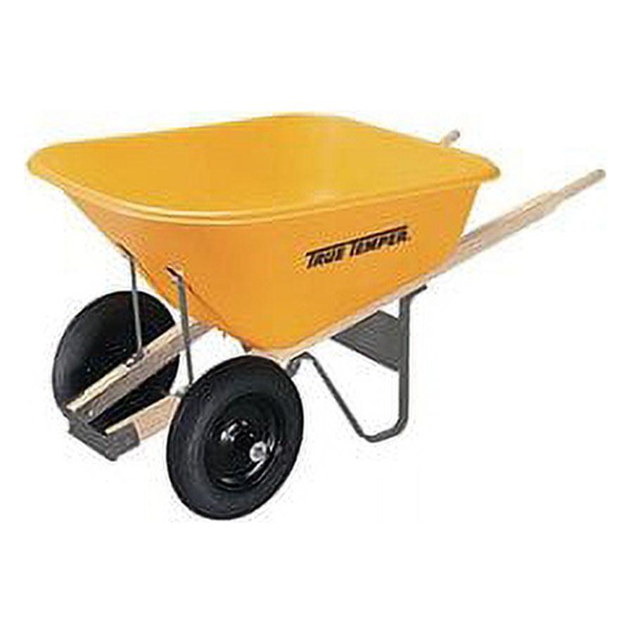 2025 8 Cu Ft Poly Wheelbarrow with Dual Tires – Durable Plastic Construction