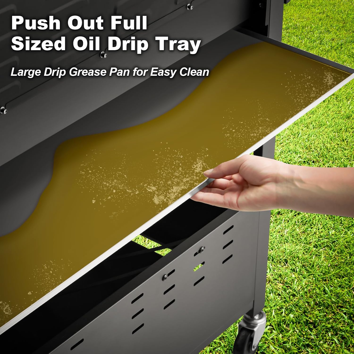 Upgraded 4 Burner BBQ Propane Gas Grill with Cast Iron Grates & Side Stove, 44,000 BTU Stainless Steel Burner Barbecue Grill for Patio, Camping, Outdoor Cooking.