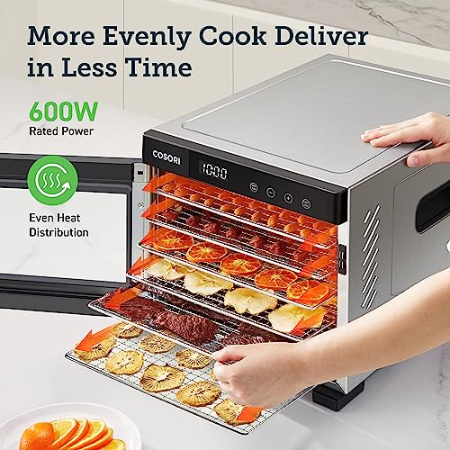 COSORI Food Dehydrator for Jerky, Large Drying Space with 6.48ft², 600W Dehydrated Dryer