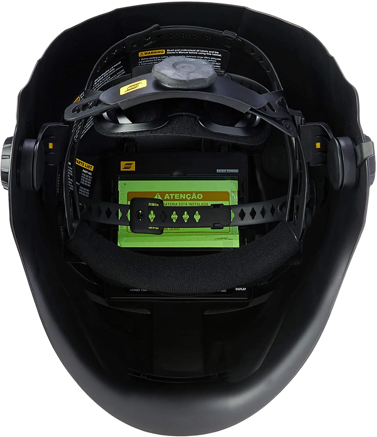 A50 Welding Helmet, Black, 3.93 x 2.36 in. (100 x 60 mm) Viewing Area.