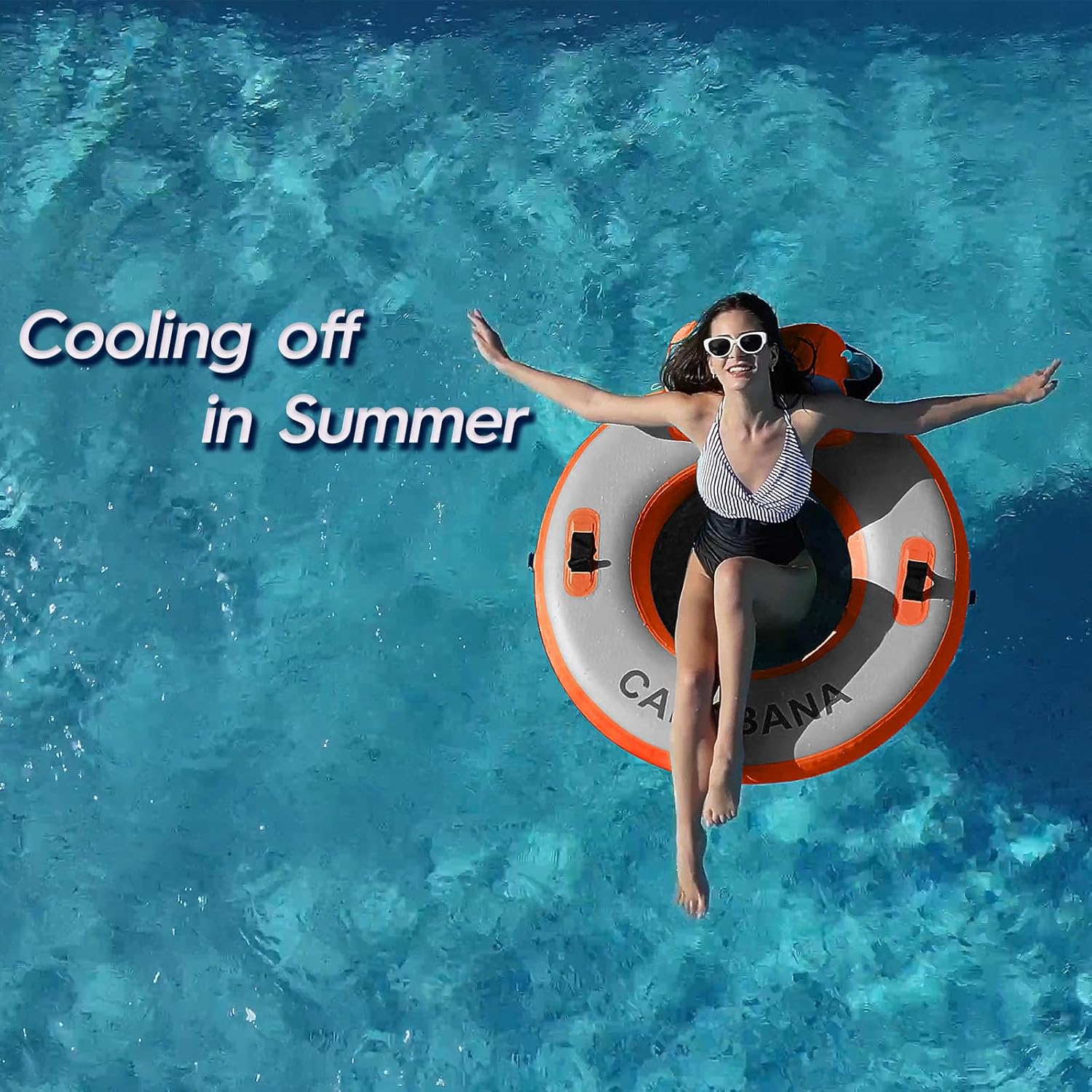 Round Floating Ring Hammock - Heavy Duty Inflatable Raft