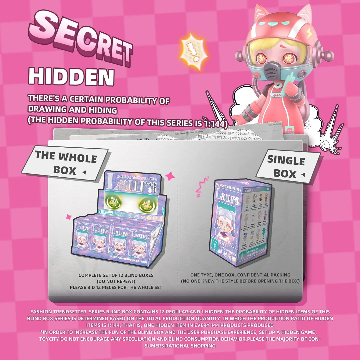 2025 12-Pack Blind Box, Fashion Trendsetters Series Cute Blind Box Action Figures Popular Collectible Toys Birthday Halloween Christmas Gifts