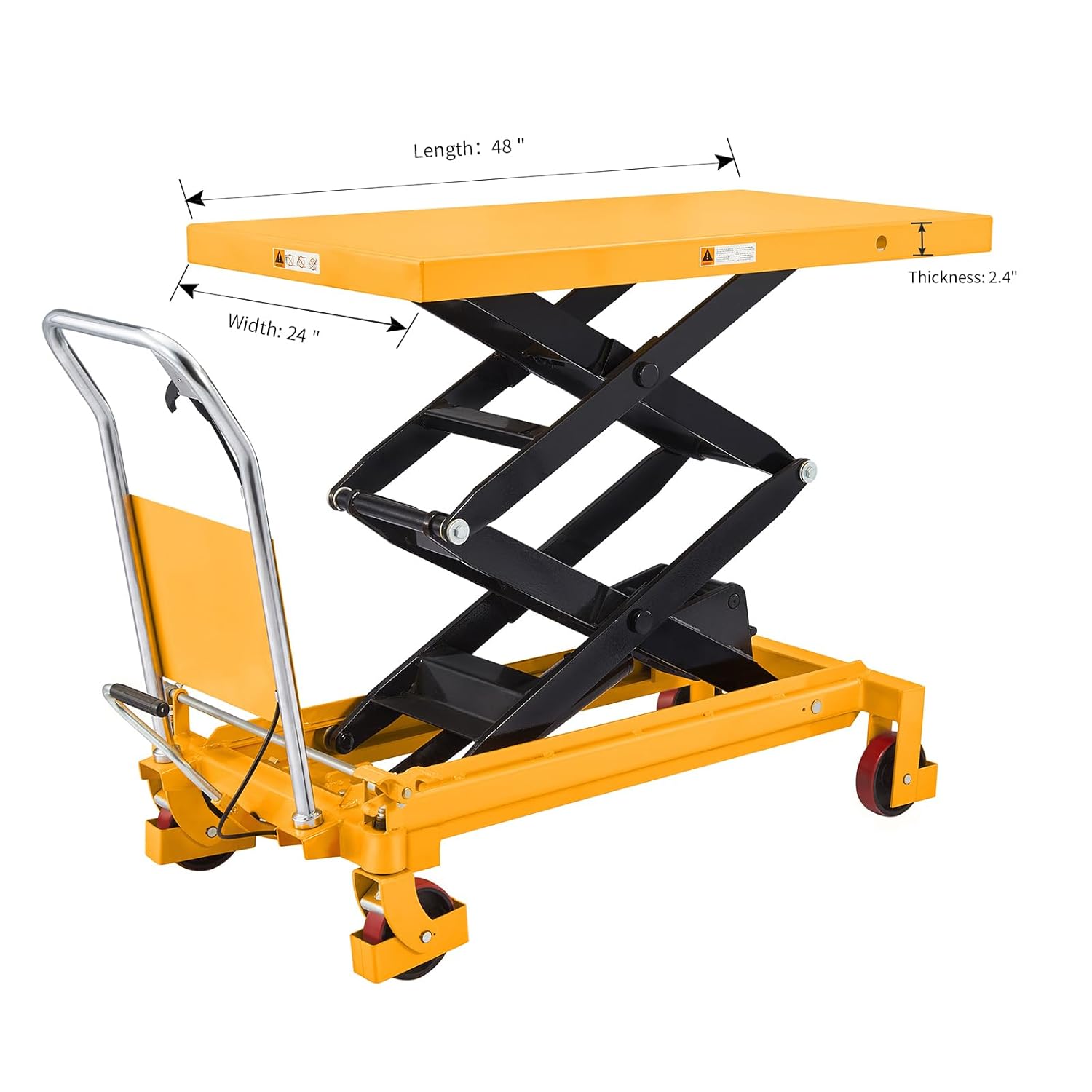APOLLOLIFT Hydraulic Lift Table Cart – 770 lbs Capacity, 51