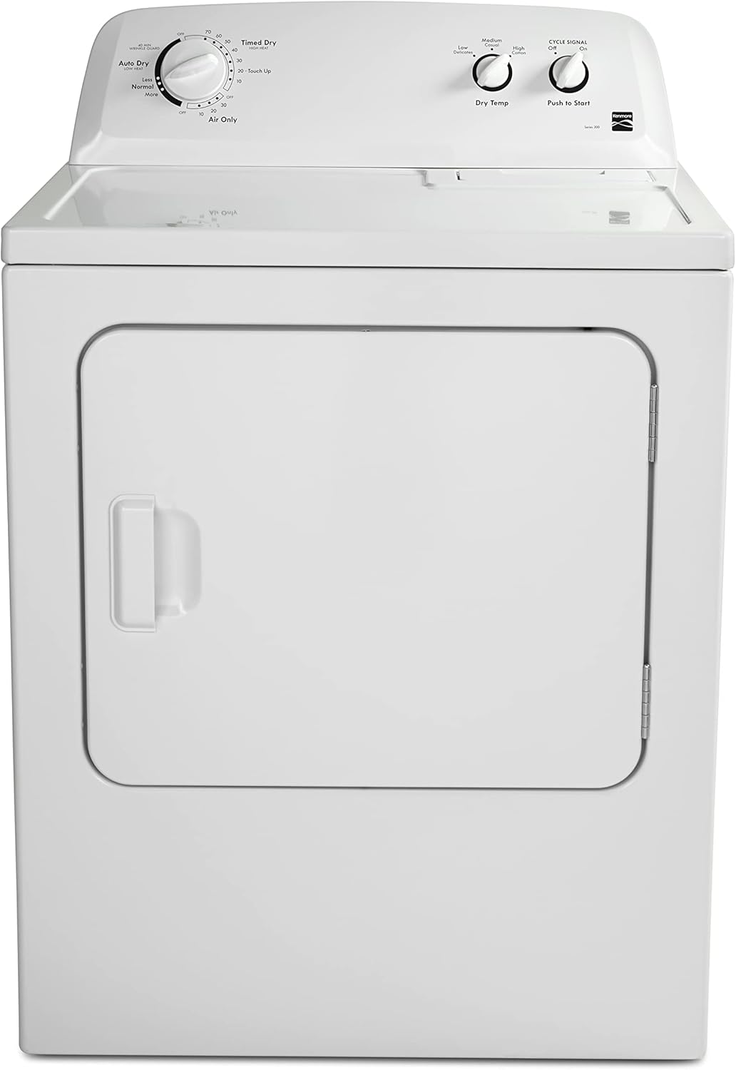 29′′ Front Load Electric Dryer with Wrinkle Guard and 7.0 Cubic Ft. Total Capacity, White
