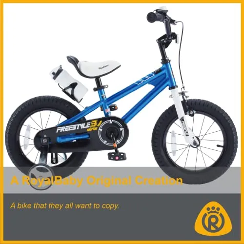 Royalbaby Kids Bike Freestyle BMX Bicycle with Training Wheels Kickstand