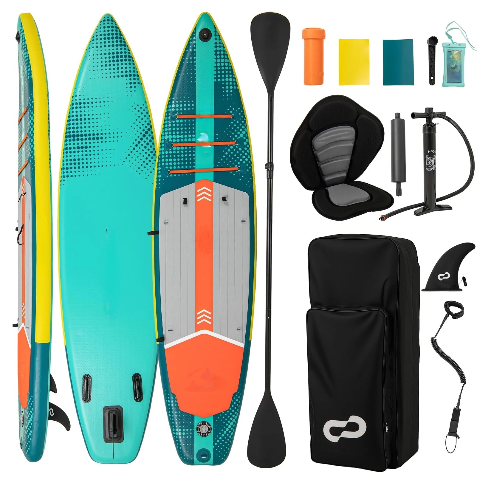 2025 Goplus 11FT Inflatable Stand Up Paddle Board for Adults with Premium Kayak Seat