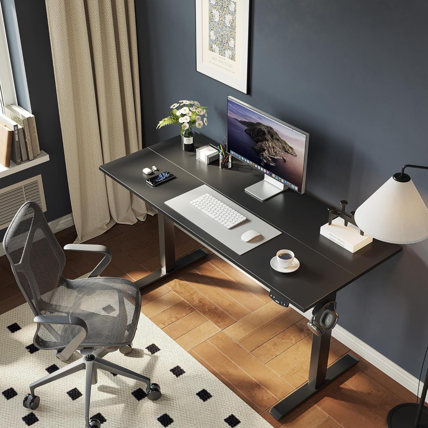 Electric Standing Desk 48 x 24 Inches Height Adjustable Desk