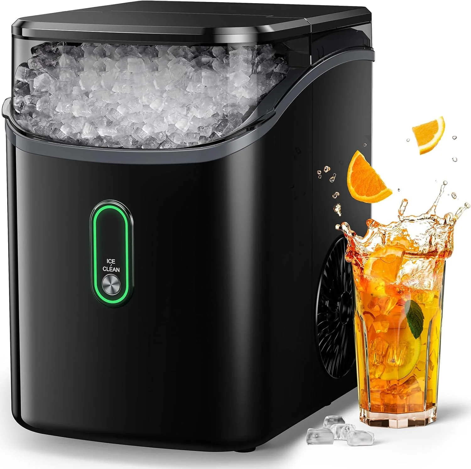 Nugget Ice Maker Countertop Pebble Ice Maker with Soft Chewable Ice