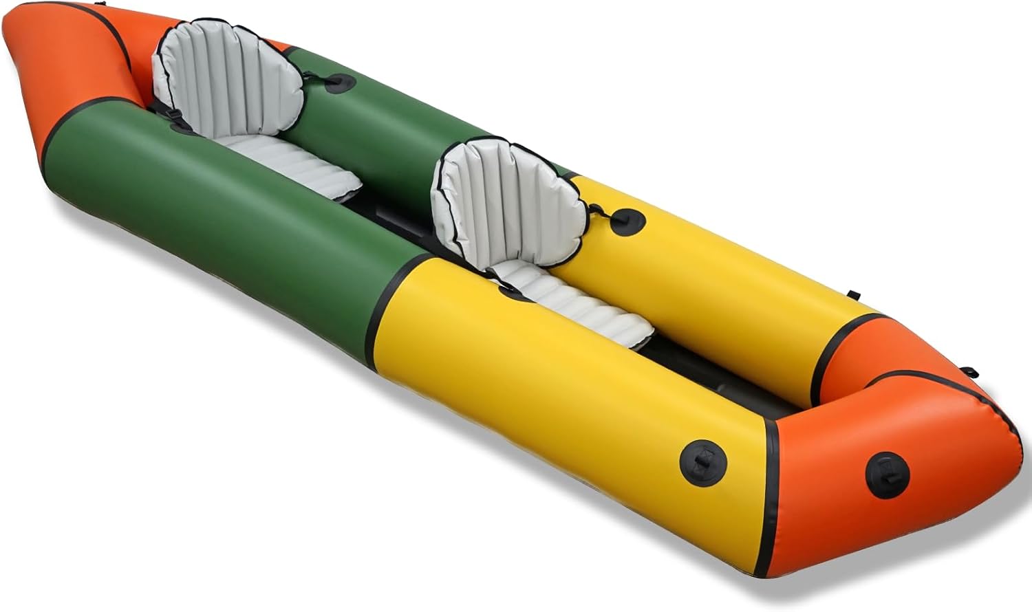 Lightweight Packrafts, TPU Inflatable Kayak for Flat Water Rafting Camping Trip/Fishing/Water Adventures 1 Person/2 Person Packraft, 330lb/660lb Weight Capacity