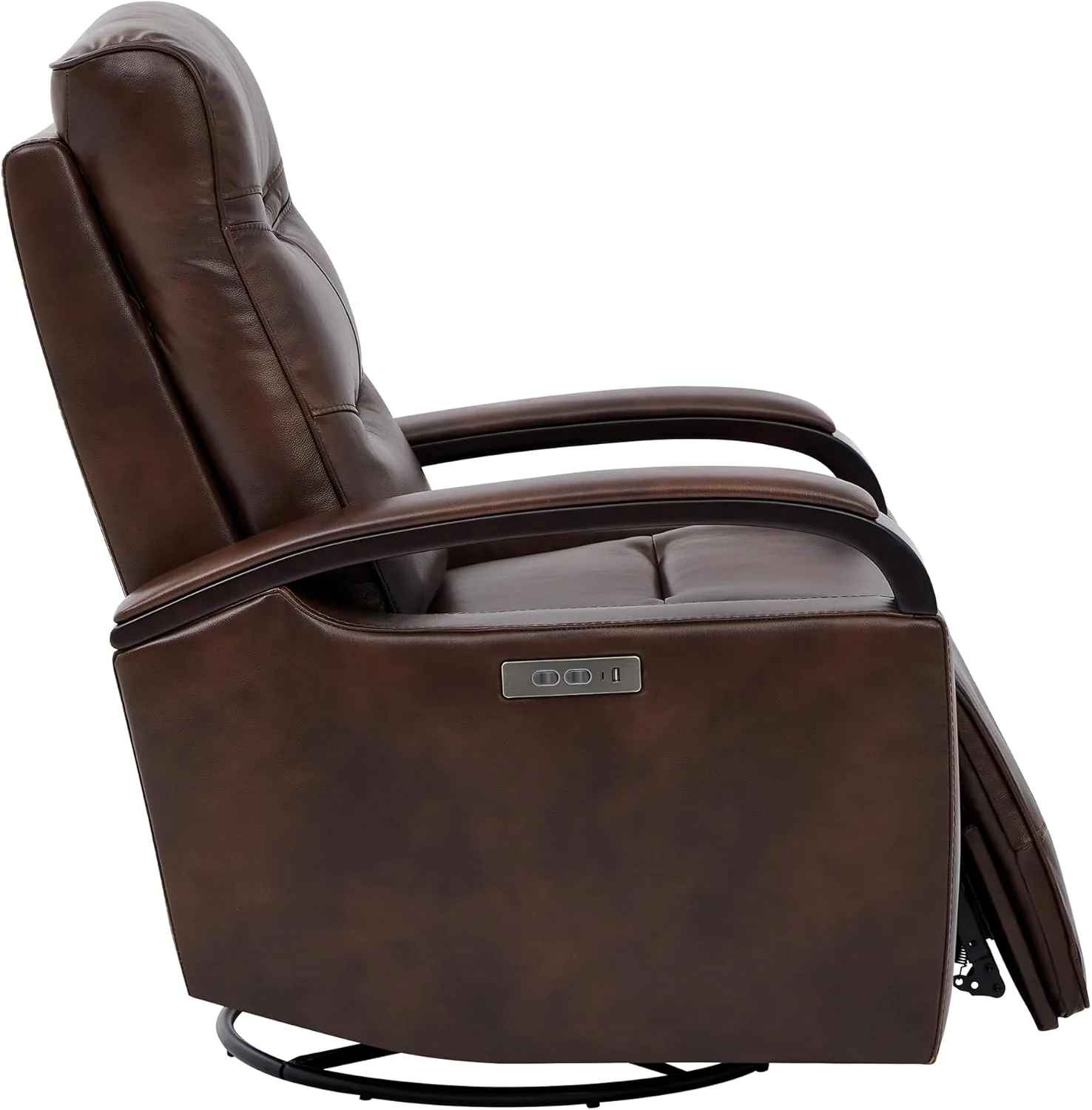 Genuine Leather Power Swivel Glider Rocker Recliner