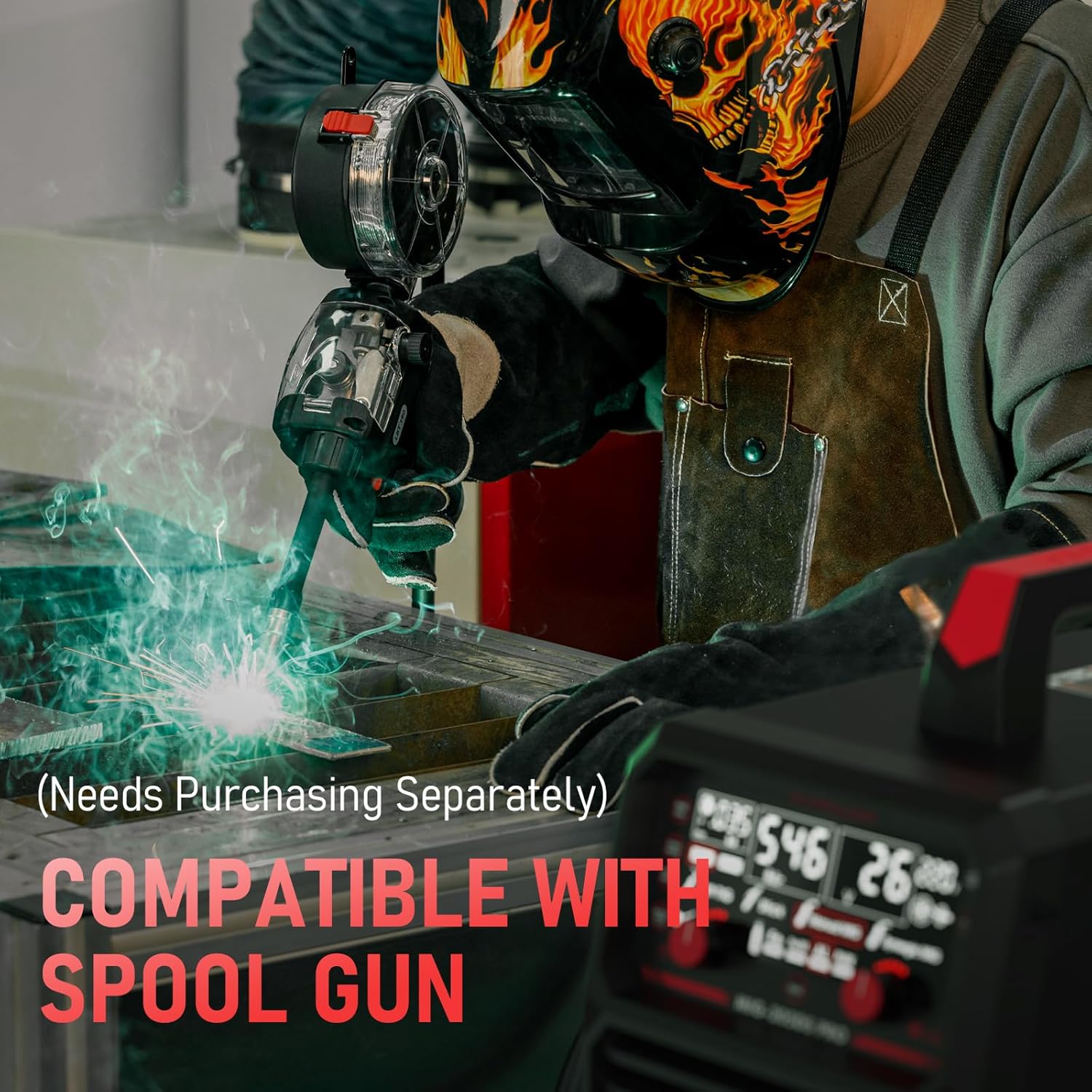 135Amp MIG Welder,110V Flux Core Welder Flux MIG/Lift TIG/Stick 3-in-1 Large LED Digital Display Welding Machine IGBT Inverter Welder FLUX-135PRO