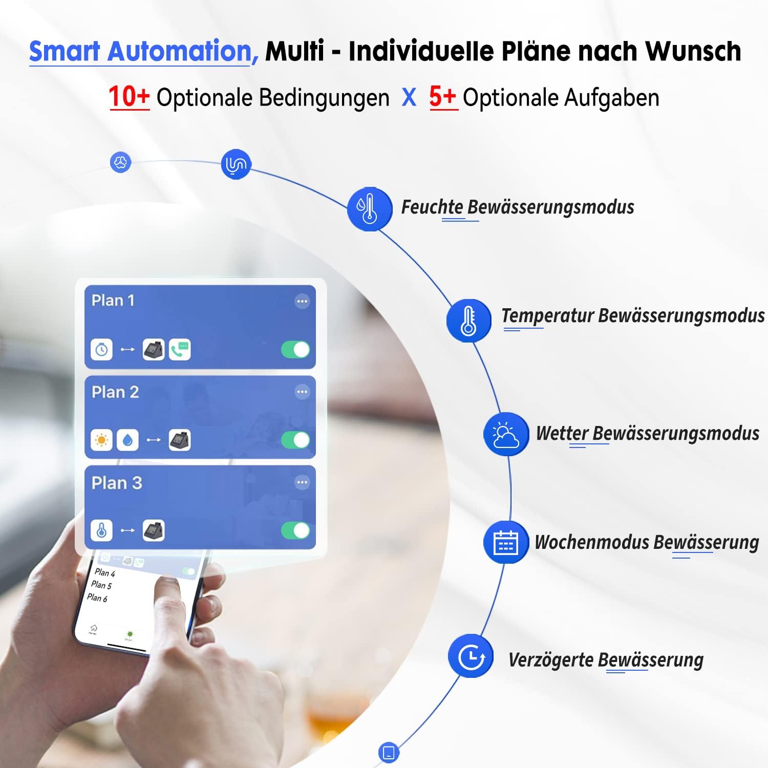 RAINPOINT WiFi Automatisches Bewsserungssystem für Zimmerpflanzen,DIY-Tropfbewsserungsset Fernsteuerung des automatischen/manuellen/verzgerten Bewsserungsmodus über APP