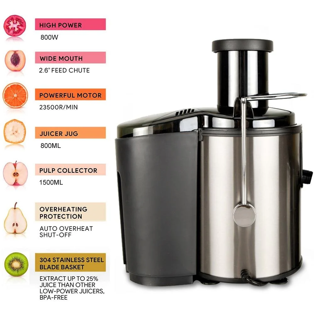 800W Multi-function Electric Juicer Black