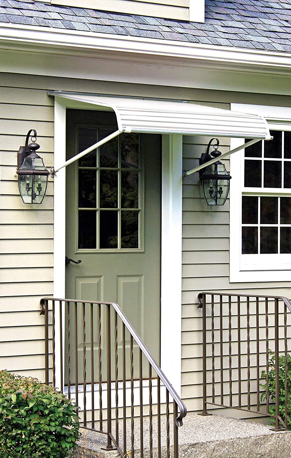 2025 NuImage Awnings 60425 Series 2500 Aluminum Door Canopy with Support Arms