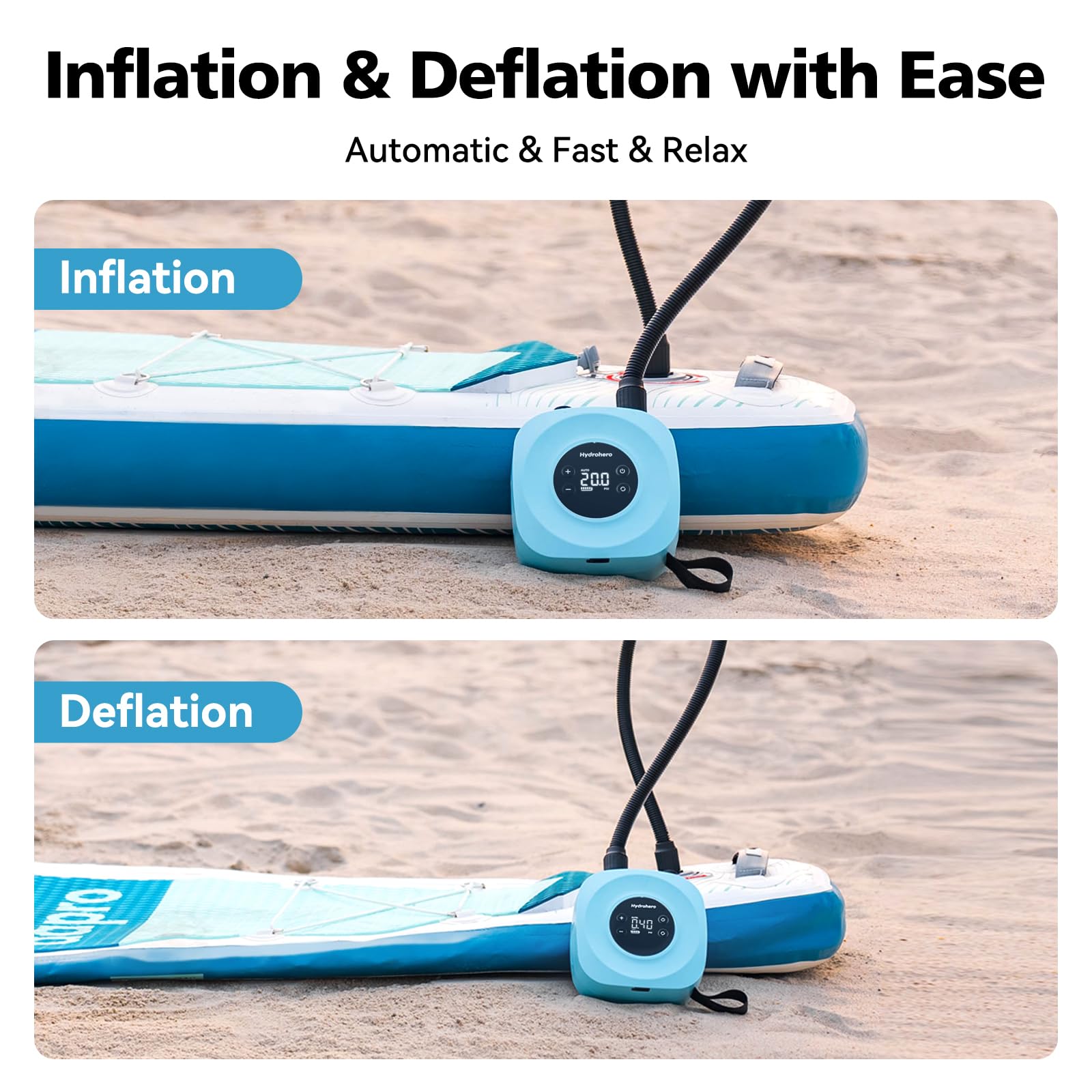 Hydrohero Electric 20PSI Paddle Board Pump