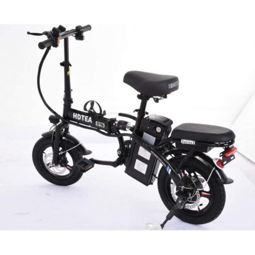 & CLEARANCE Folding Electric Bike, 250W Electric Bike Suitable for Adults and Teenagers Removable Battery Fat Tire Electric Bike Beach Snow Bicycle, Best Fathers Mothers Lovers (Black)