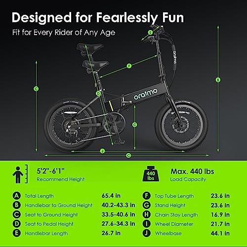 Oraimo 750W-1000W Electric Bike, Up to 45 Miles 557Wh Hidden Li-ion Battery, 7 Speed Gear