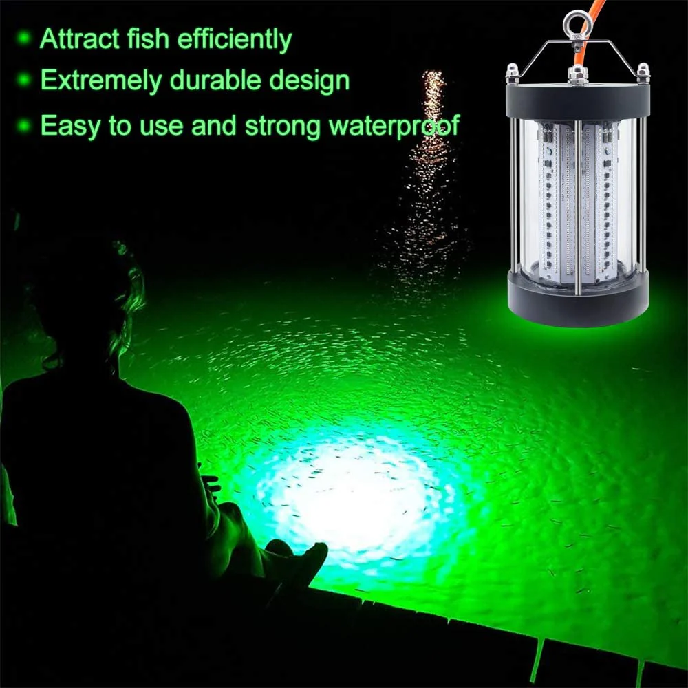 NS 500W LED Underwater Fishing Light 35,000 Lumen Night Fish Attracting Light IP68 Waterproof AC110V