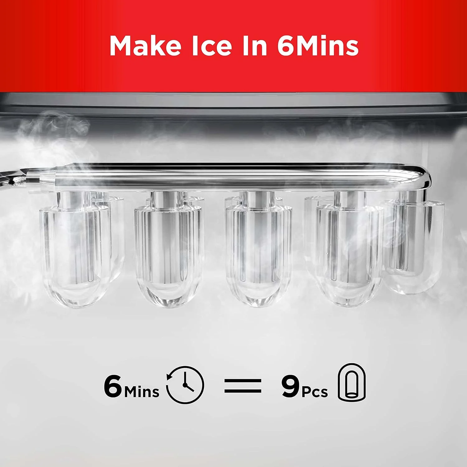 Nugget Ice Maker Countertop Pebble Ice Maker with Soft Chewable Ice