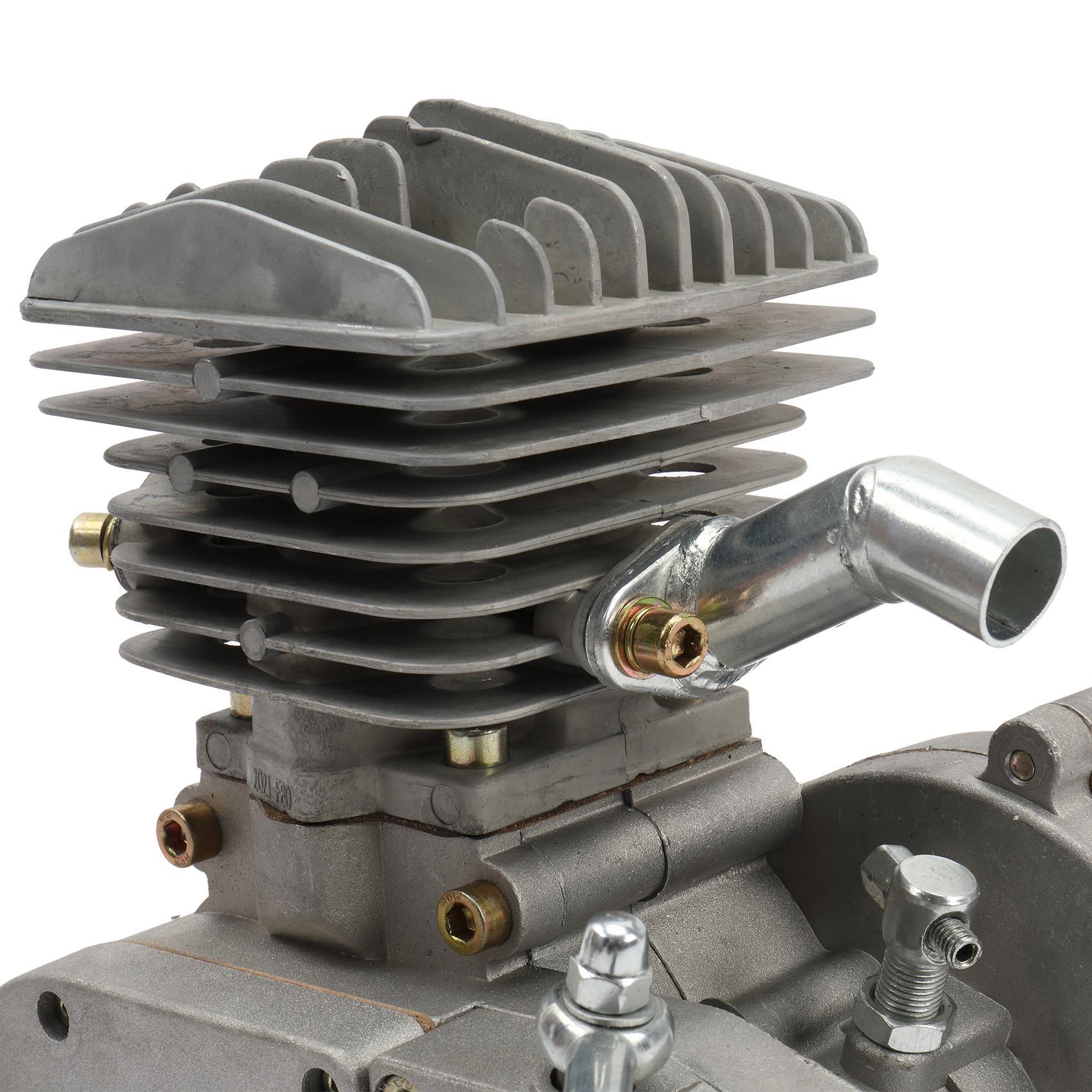 2025 80cc 2-Stroke Engine Bike Motor Kit for 26′′ Bicycles, Silver White