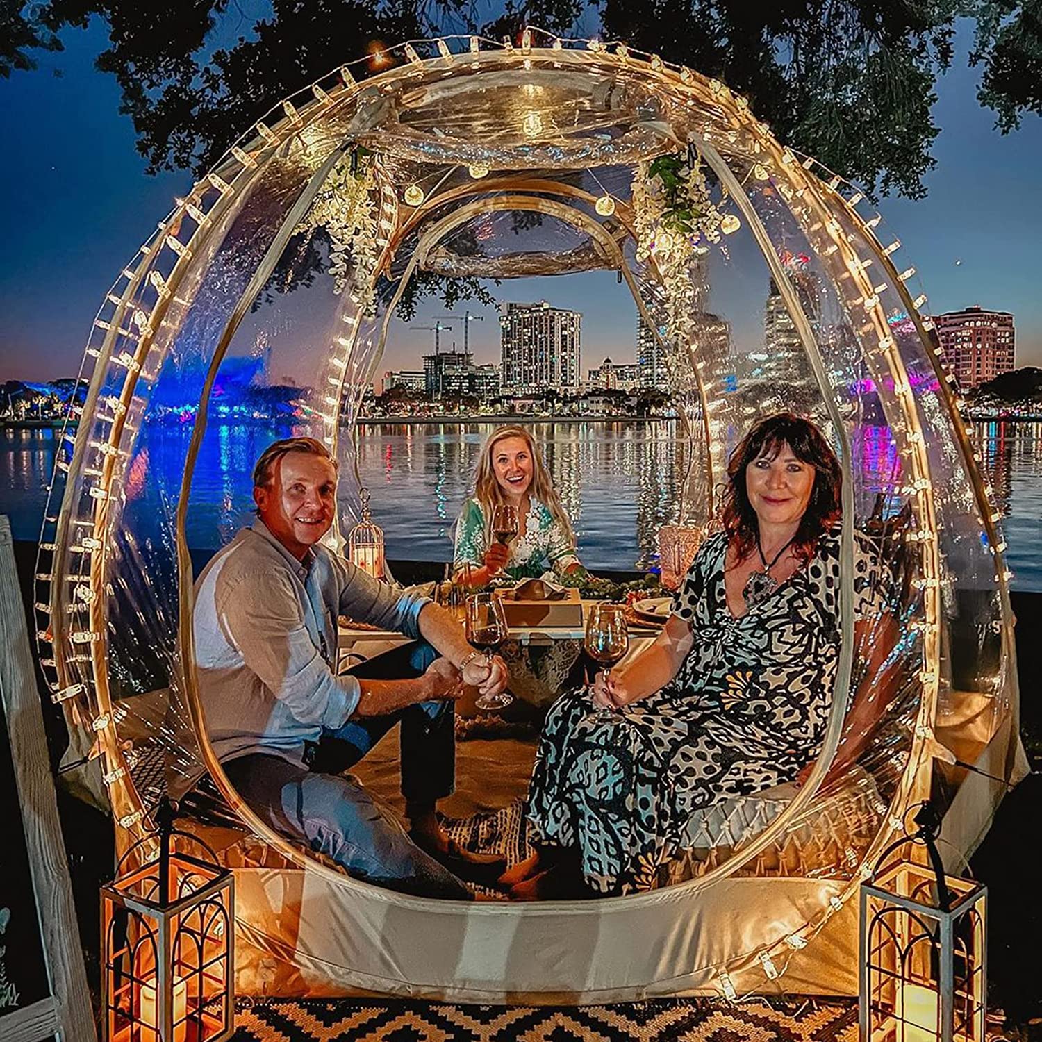 Bubble Tent Pop Up Gazebo, 8-10 Person Igloo Dome Garden Patio Canopy Shelter