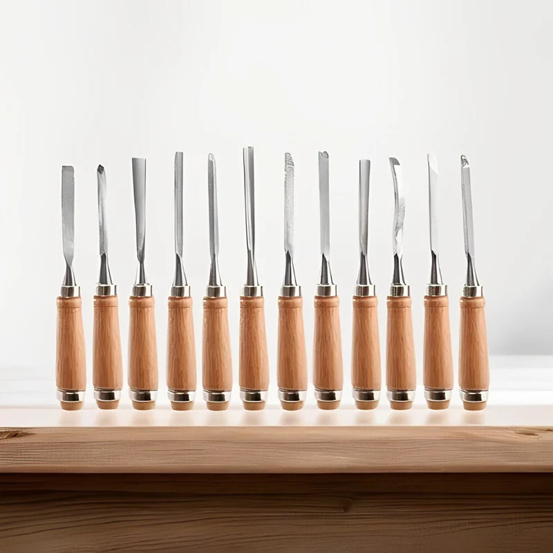 12 Pieces Wood Carving Chisels Set