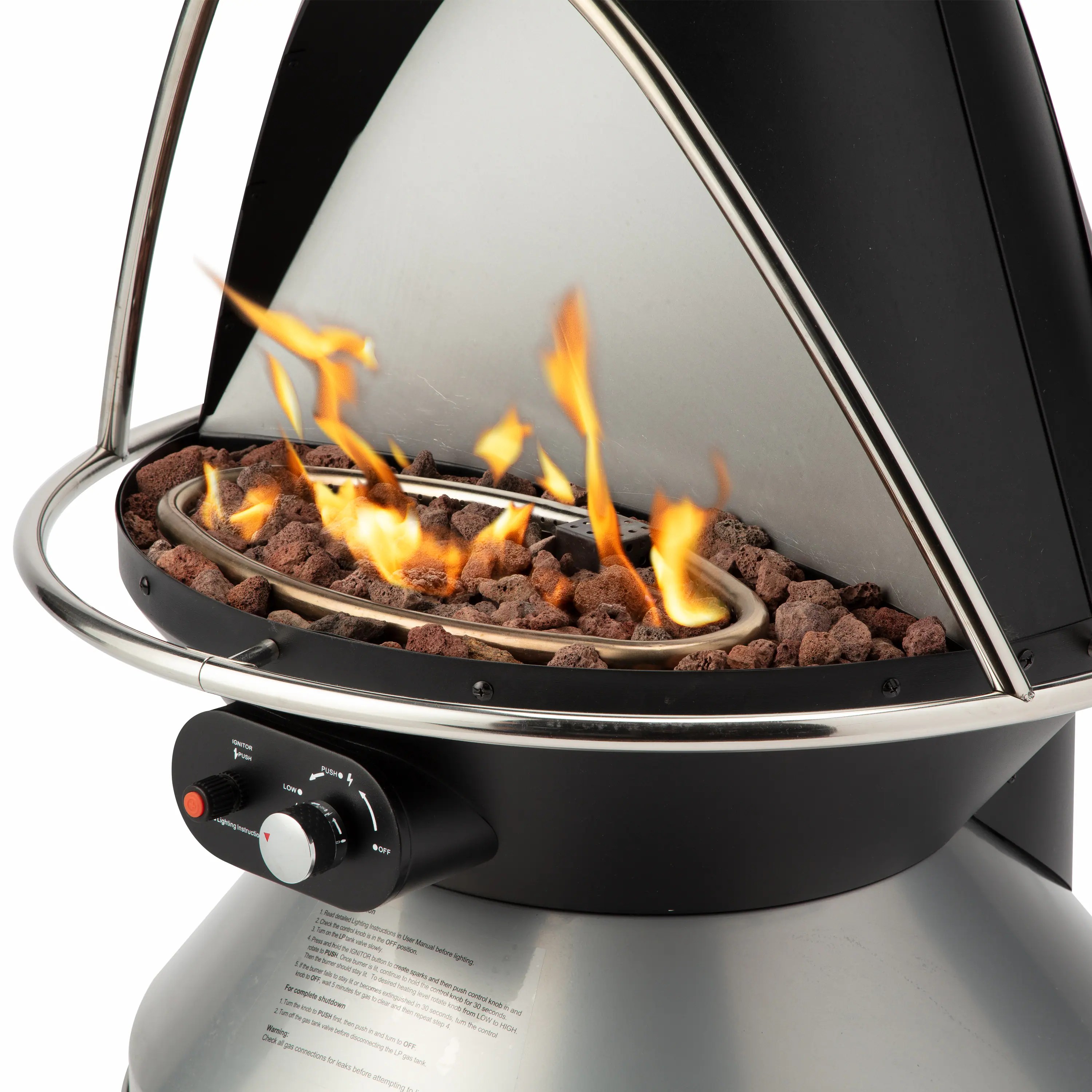 Cuisinart – Chimenea Propane Fire Pit – Black