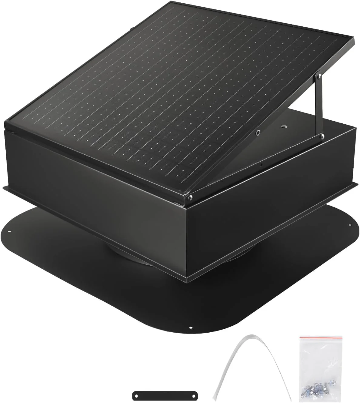 Roof attic exhaust fan, 50-watt intelligent solar roof ventilation fan, equipped with thermostat, remote control, 3000 cubic feet per minute airflow, built-in smoke sensor and automatic stop function (for cooling and dehumidification)