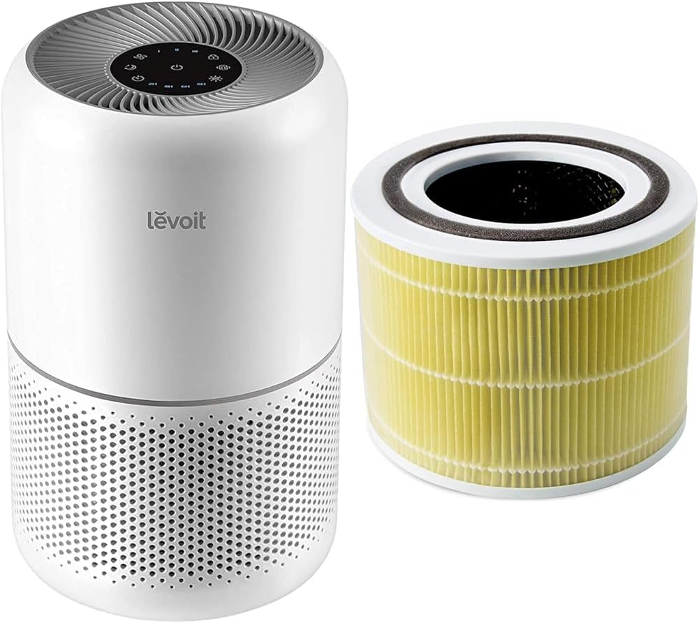 Air Purifier for Home Allergies Pets Hair in Bedroom & Standing Fan for Bedroom, 82ft CirculAir 120° Oscillating Fan