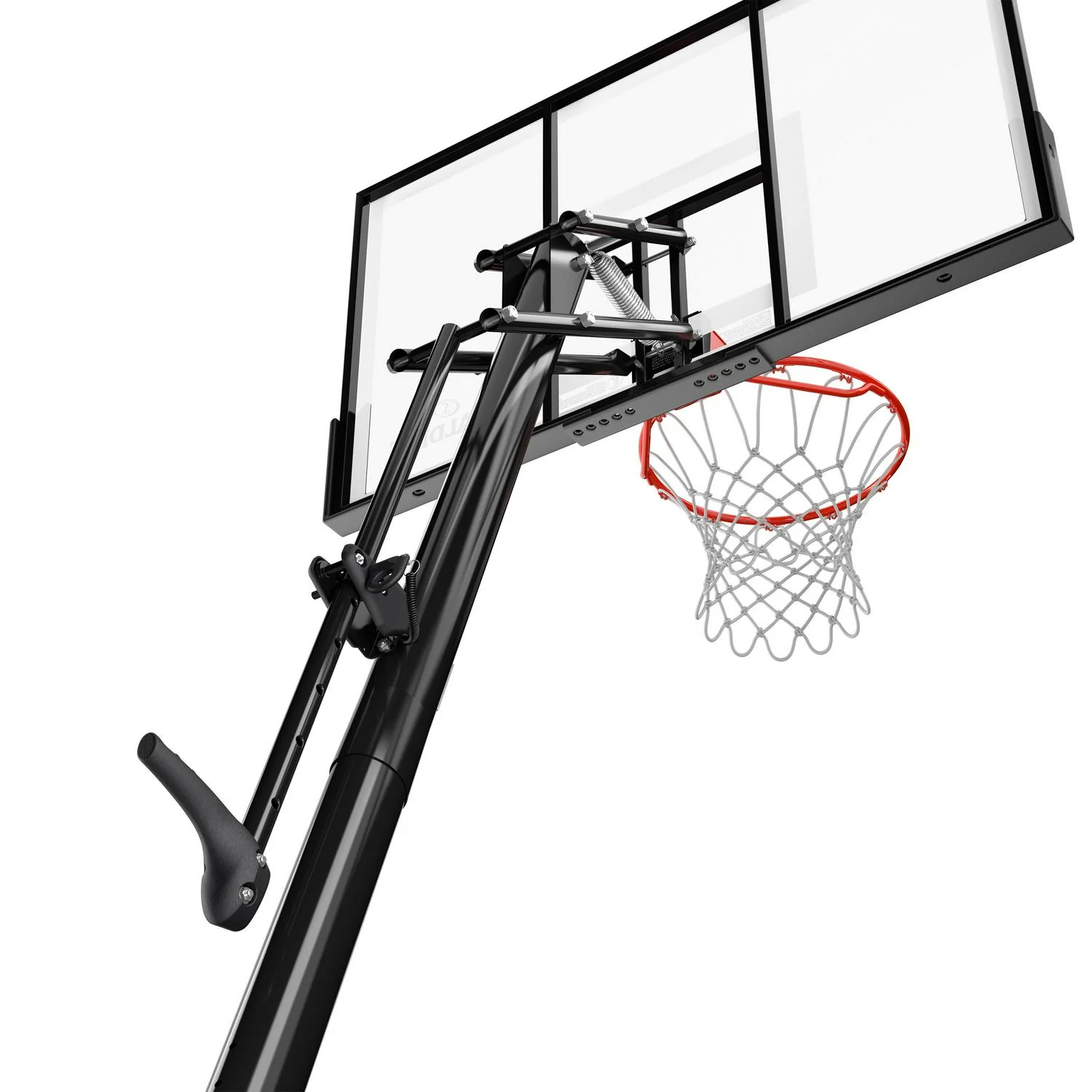 2025 Spalding 54 In. Shatter-proof Polycarbonate Exacta heightA Portable Basketball Hoop System