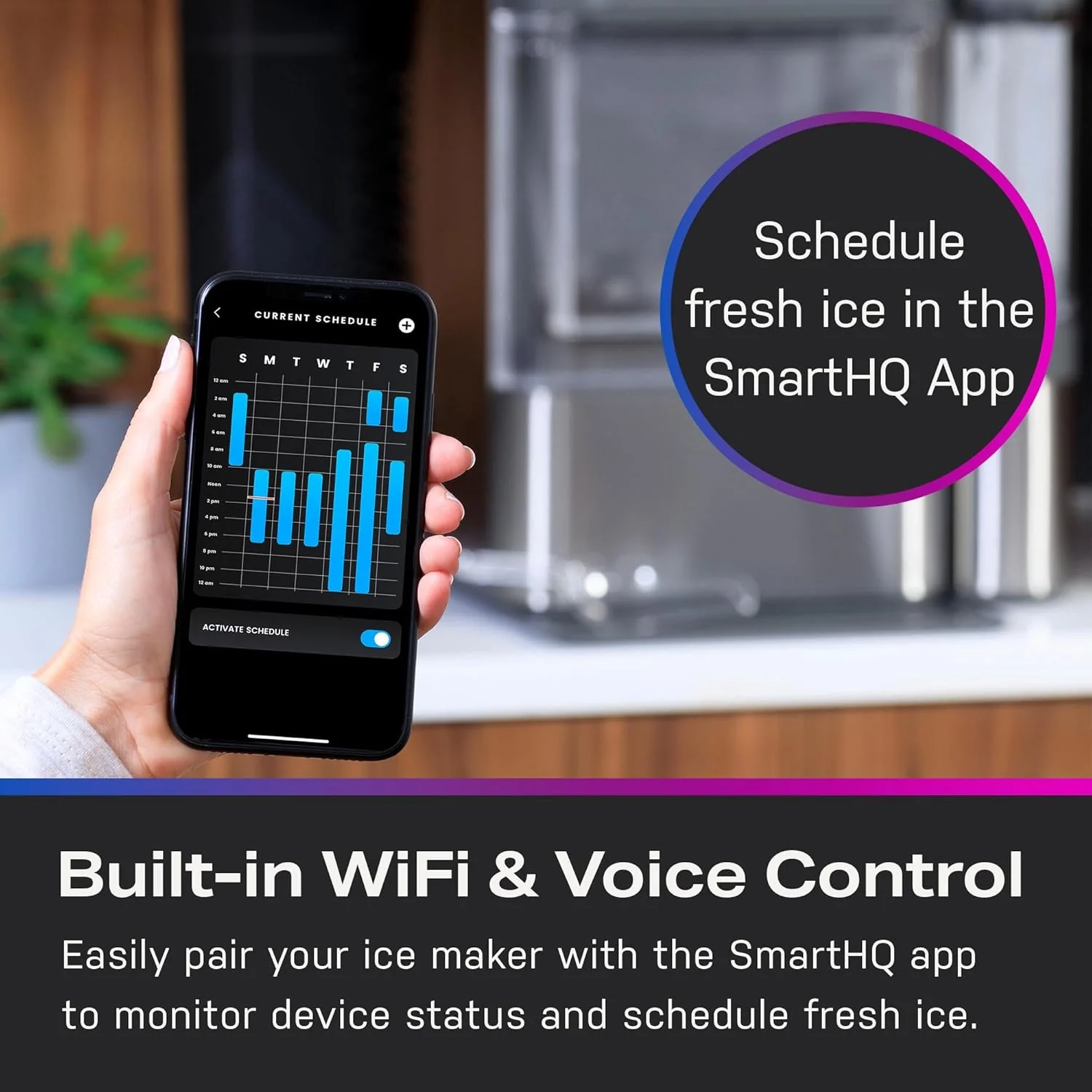 2.0 with 0.75 Gallon Tank, Chewable Crunchable Countertop Nugget Ice Maker, Scoop included, 38 lbs in 24 hours, Pellet Ice Machine with WiFi & Smart Connected, Stainless Steel