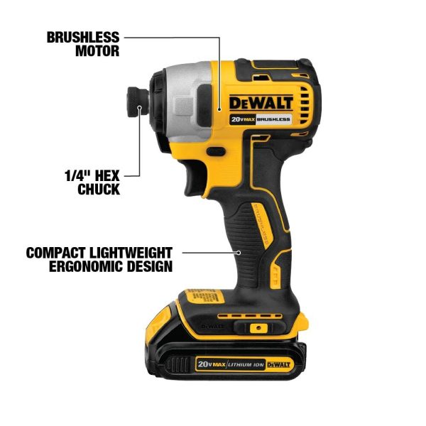 20-volt Max 1/4-in Variable Speed Brushless Cordless Impact Driver