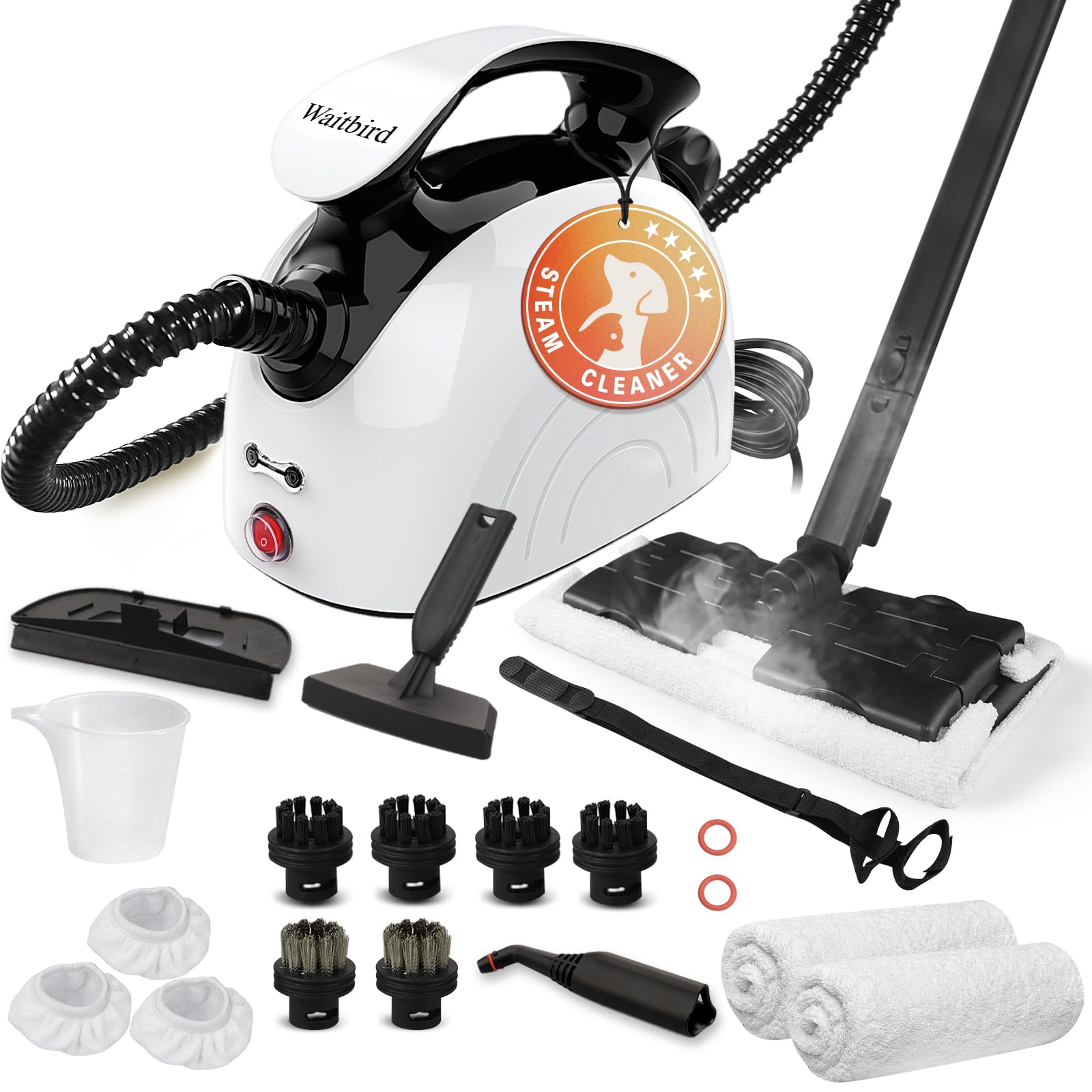 Waitbird Handheld Steamer with 21 Accessories, 248°F High-Temperature