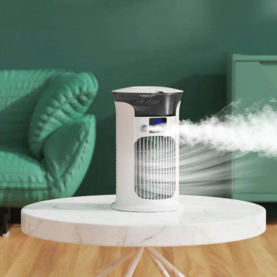 Mini Portable Air Conditioner with LED Light and Humidifier