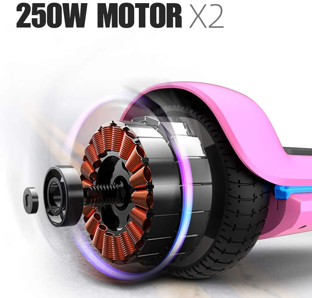 6.5 Inch with Flashed Wheel Smart Self Balanceing Scooter with Music Speaker App-Enabled Hoverboard.