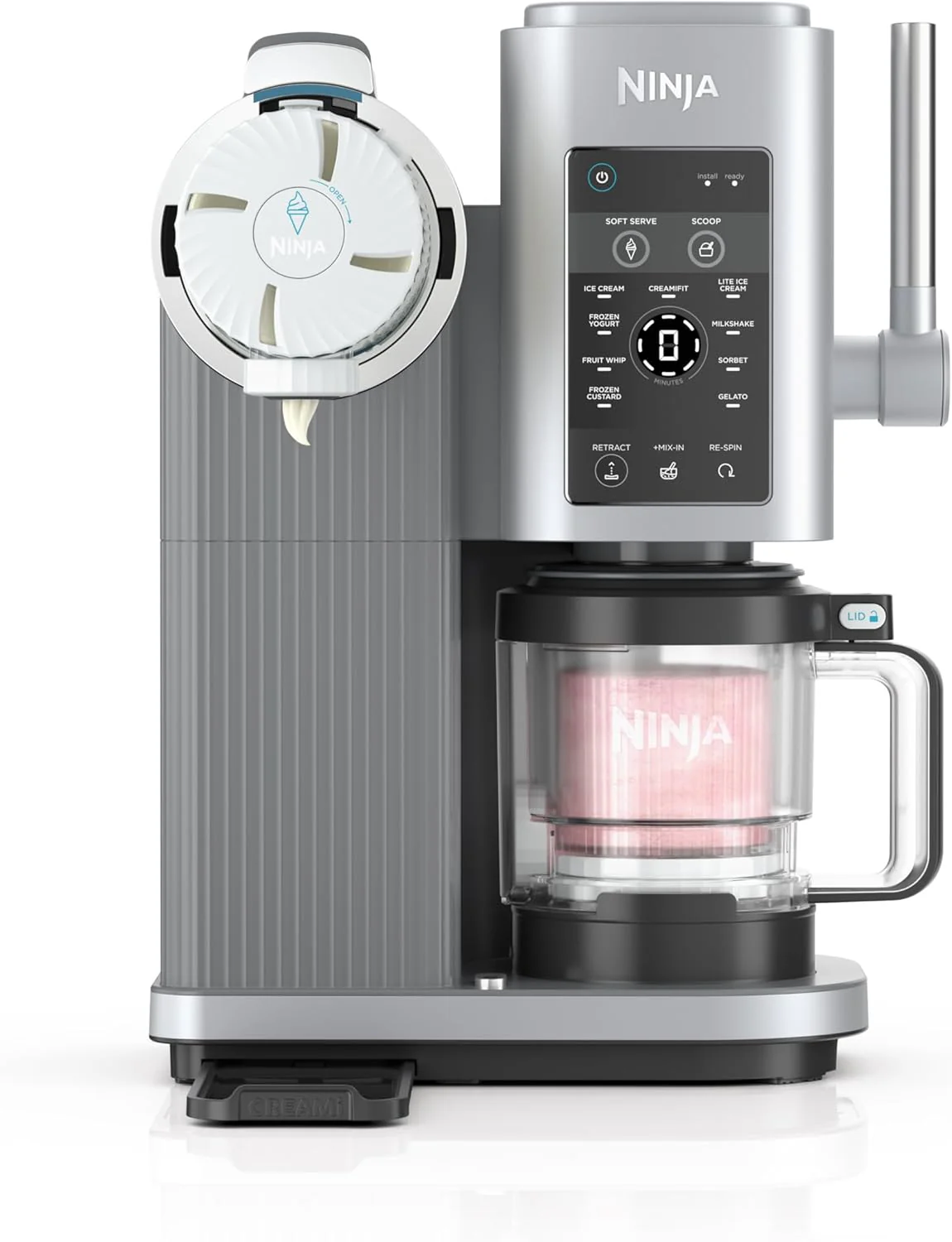 2025 Swirl by CREAMi Ice Cream and Soft Serve Maker, Sorbet, Milkshake, Frozen Yogurt, Low Calories Program & More, 13-in-1, Soft Serve Handle, (2) CREAMi Swirl 16oz Pints, For Kids & ALL ages, NC701