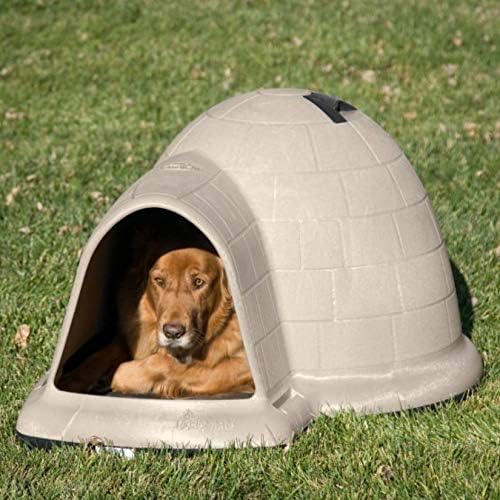 2025 Petmate Indigo Dog House (Igloo Dog House, Made in USA with 90% Recycled Materials, All-Weather Protection Pet Shelter) for XL Dogs -90 to 125 pounds, Made in USA