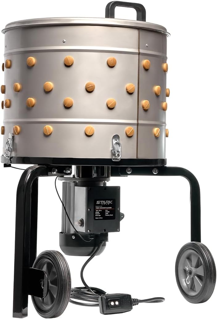 750W Chicken Plucker Poultry De-Feather Remover with 92 Soft Fingers Feather Plucking Machine 20